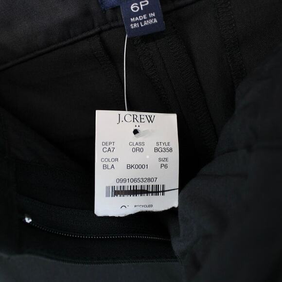 J. Crew Petite Kelsey Cotton Blend Flare Pant Black Size 6P NWT - Picture 5 of 9